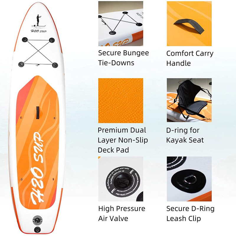 tabla de surf sup color naranja