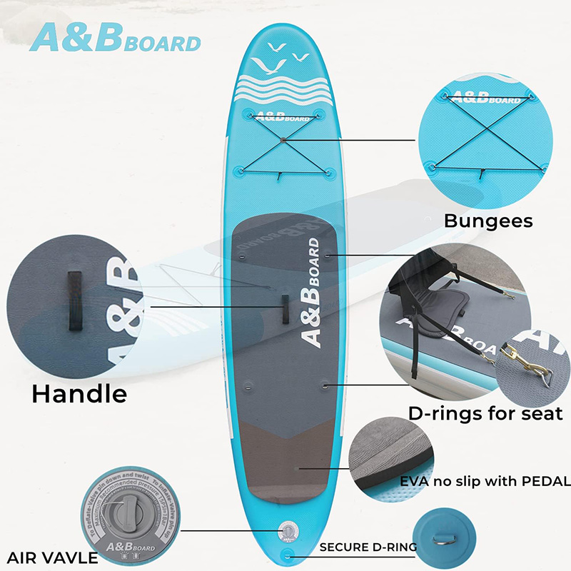 tabla de paddle surf de color azul