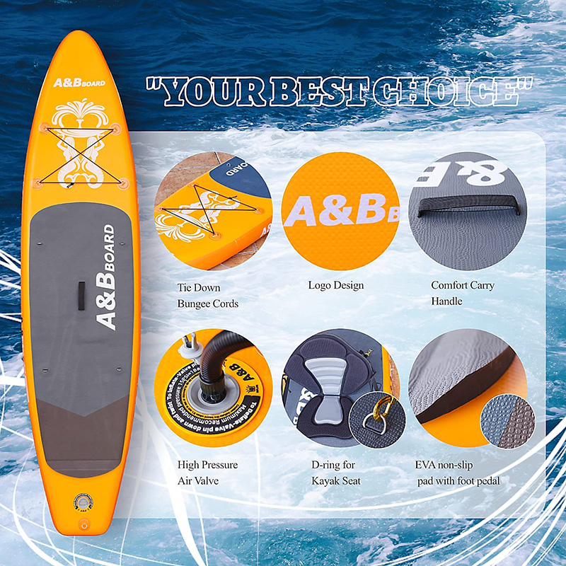 tabla de sup inflable naranja